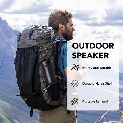 Taopodo Portable Bluetooth Speaker – 30W Stereo, IPX7 Waterproof, 30H Playtime, RGB Lights, TWS Pairing, Wireless