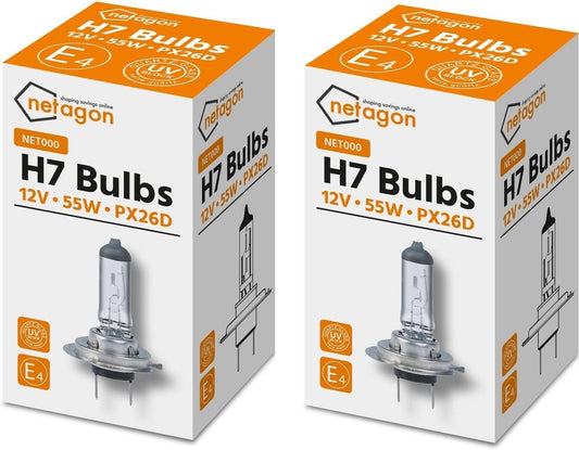 2x Car Front Head Light Headlight H7 Bulb Light Lamp 12V 55W