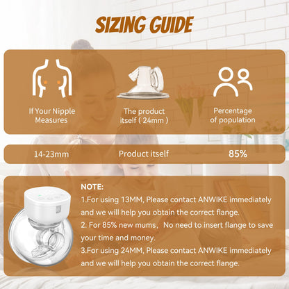 Portable Hands-Free Electric Breast Pump – 9 Levels, 3 Modes, LCD Display, Rechargeable, Painless, 19/21mm Flanges