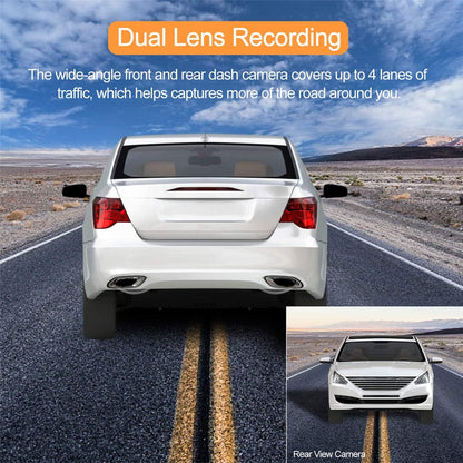 Dash Cam for Cars Front and Rear and SD Card Included 1080P Full HD In Car Camera Dual Lens Dashcam for Cars 170 Wide Angle Sony Sensor with Loop Recording and G-sensor