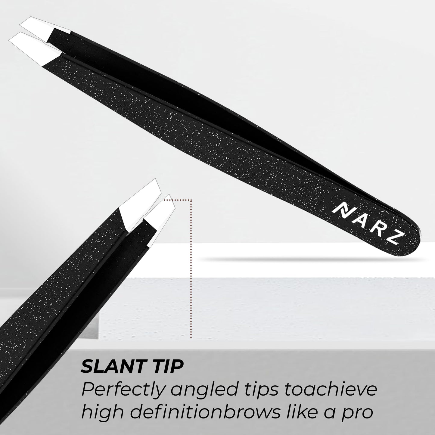 NARZ Professional Tweezers for Facial Hair Women & Men Stainless Steel Precision Tweezers for Ingrown Hair Tweezers (4 Pcs)