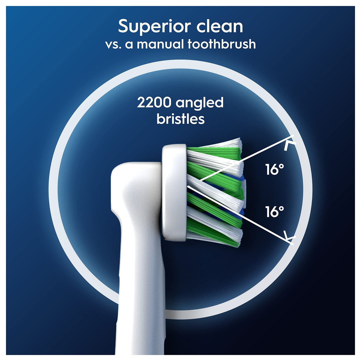 Oral-B Pro Cross Action Electric Toothbrush Head, X-Shape and Angled Bristles for Deeper Plaque Removal, Pack of 4 Toothbrush Heads, White