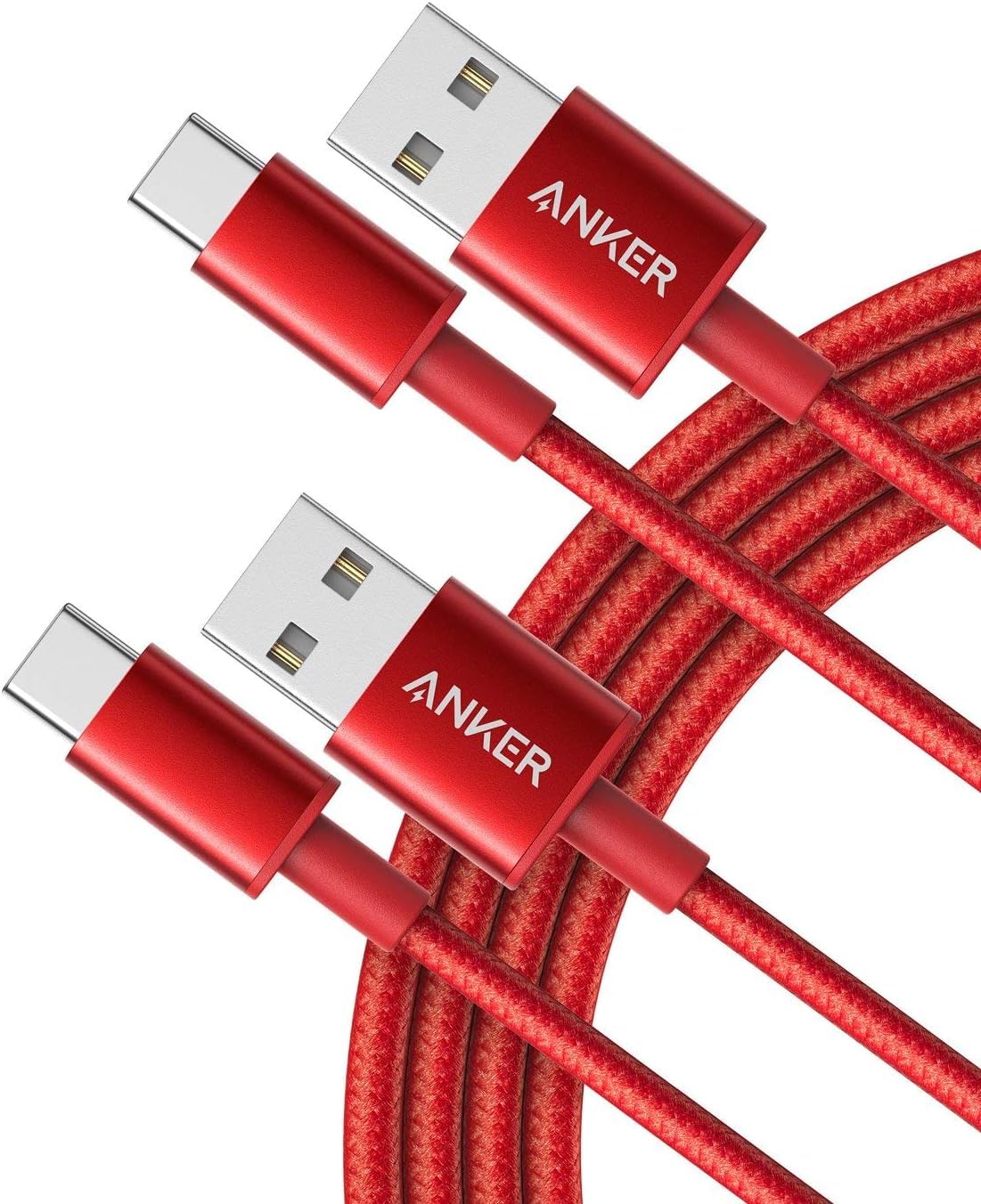 Anker USB C Charger Cable, 2-Pack 3 ft (0.9 m) USB to USB C Cable, USB A to USB C Braided Phone Charger Cable for iPhone 15 (Standard Charging), Samsung S22/S21, Huawei, Pixel, iPad, Switch, and More