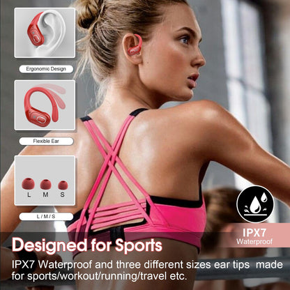 STECEi Wireless Earbuds – 75H Bluetooth 5.4 Earphones with ENC Noise Cancelling Mics, HiFi Stereo Sound, Earhooks, IP7 Waterproof for Running, Gym & Sports (Black)