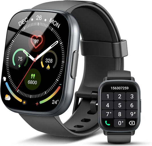 Smart Watch for Men & Women with Call Function, 1.95" HD Display, Heart Rate, SpO2, Sleep Tracker, 100+ Sports Modes, IP68 Waterproof Fitness Tracker for Android & iOS