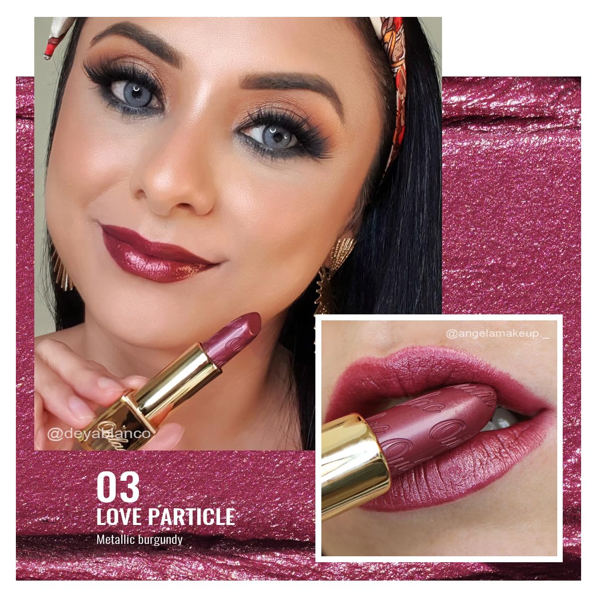 OULAC Metallic Shine Glitter Lipstick, Nude High Impact Lipcolor, Lightweight Soft and Ultra Hydrating, Long Lasting, Vegan & Cruelty-Free, Full-Coverage Lip Color 4.3 g/0.15 Sahara Gold(10)