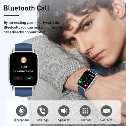 Smart Watch for Men & Women with Call Function, 1.95" HD Display, Heart Rate, SpO2, Sleep Tracker, 100+ Sports Modes, IP68 Waterproof Fitness Tracker for Android & iOS