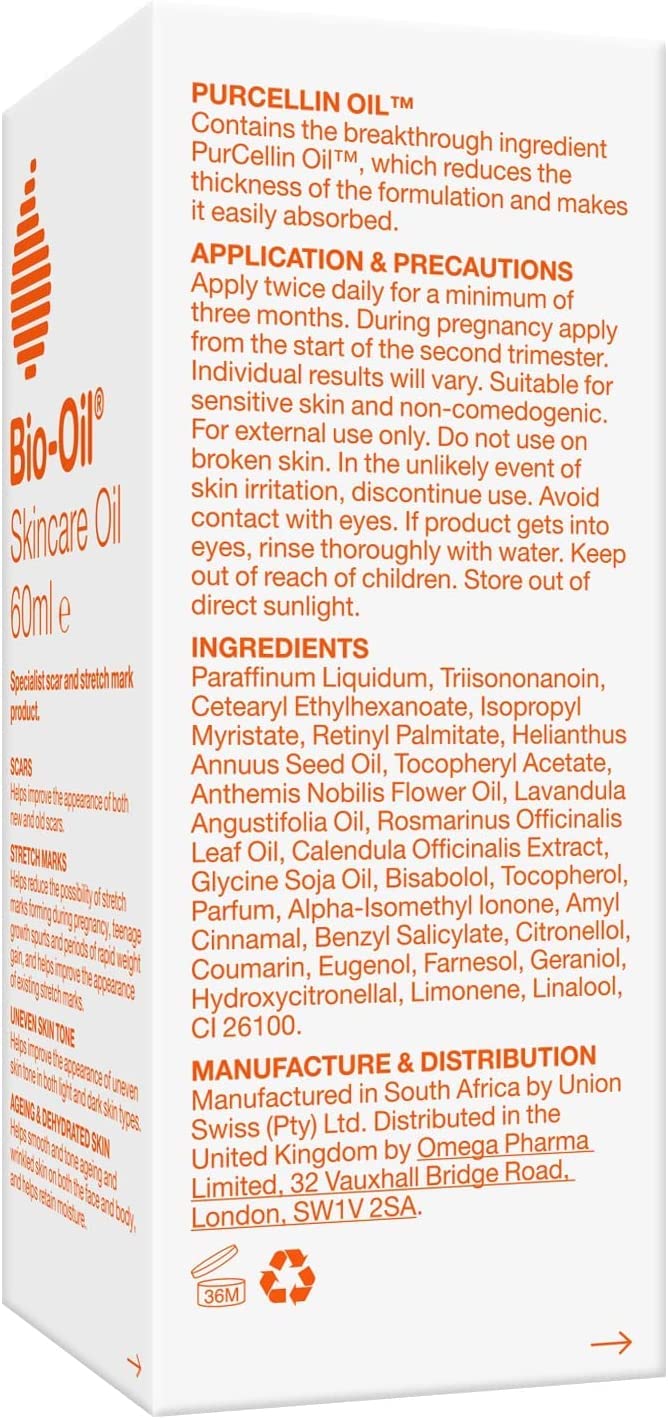 Bio-Oil Skincare Oil - Improve the Appearance of Scars, Stretch Marks and Skin Tone - 1 x 125 ml