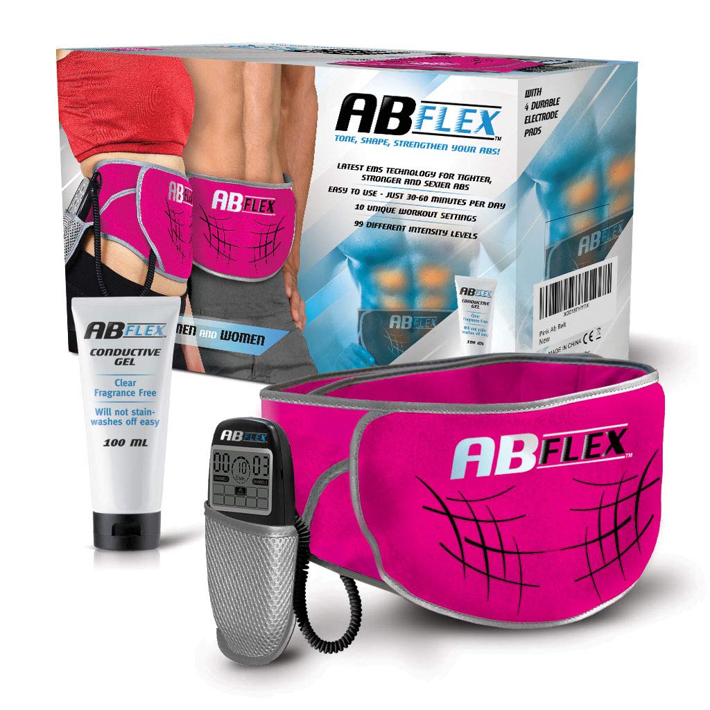 ABFLEX Ab Toning Belt and Ab Stimulator for Slender Toned Stomach Muscles, Remote for Quick and Easy Adjustments