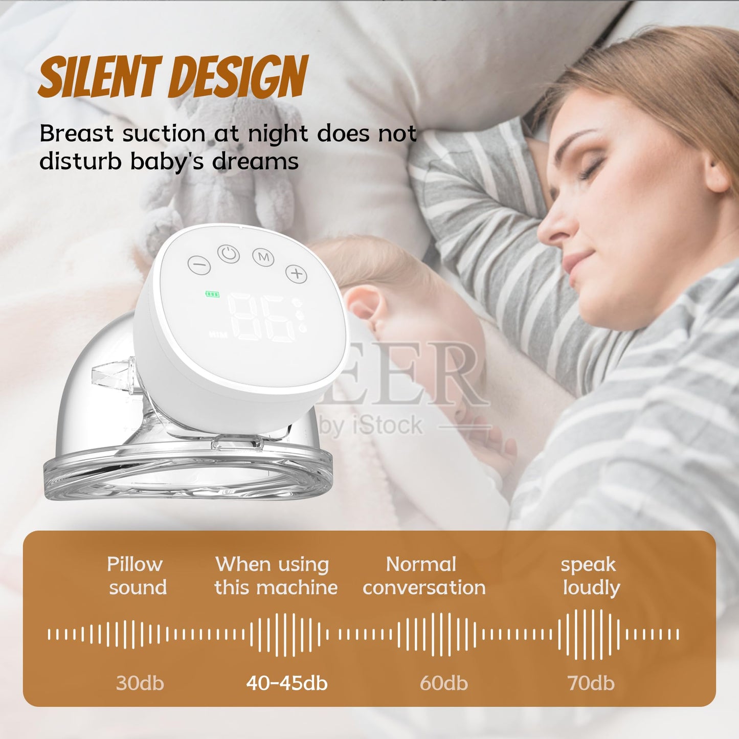 Breast Pump Electrical, Electric Breast Pumps Hands Free Portable Wearable, Low Noise, 9 Levels&3 Modes with LCD Display, Painless Rechargeable Wireless Breast Milk Pump with 19/21mm Flanges, White