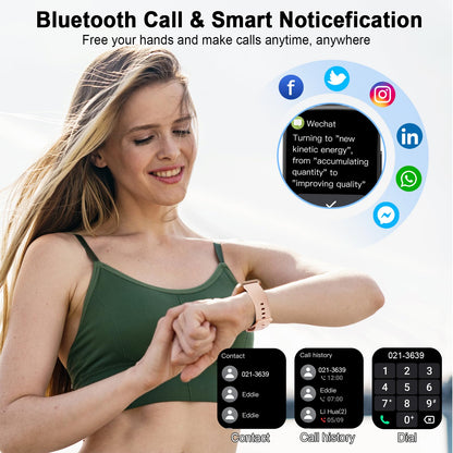 Smart Watch for Men & Women with Call Function, 1.95" HD Display, Heart Rate, SpO2, Sleep Tracker, 100+ Sports Modes, IP68 Waterproof Fitness Tracker for Android & iOS