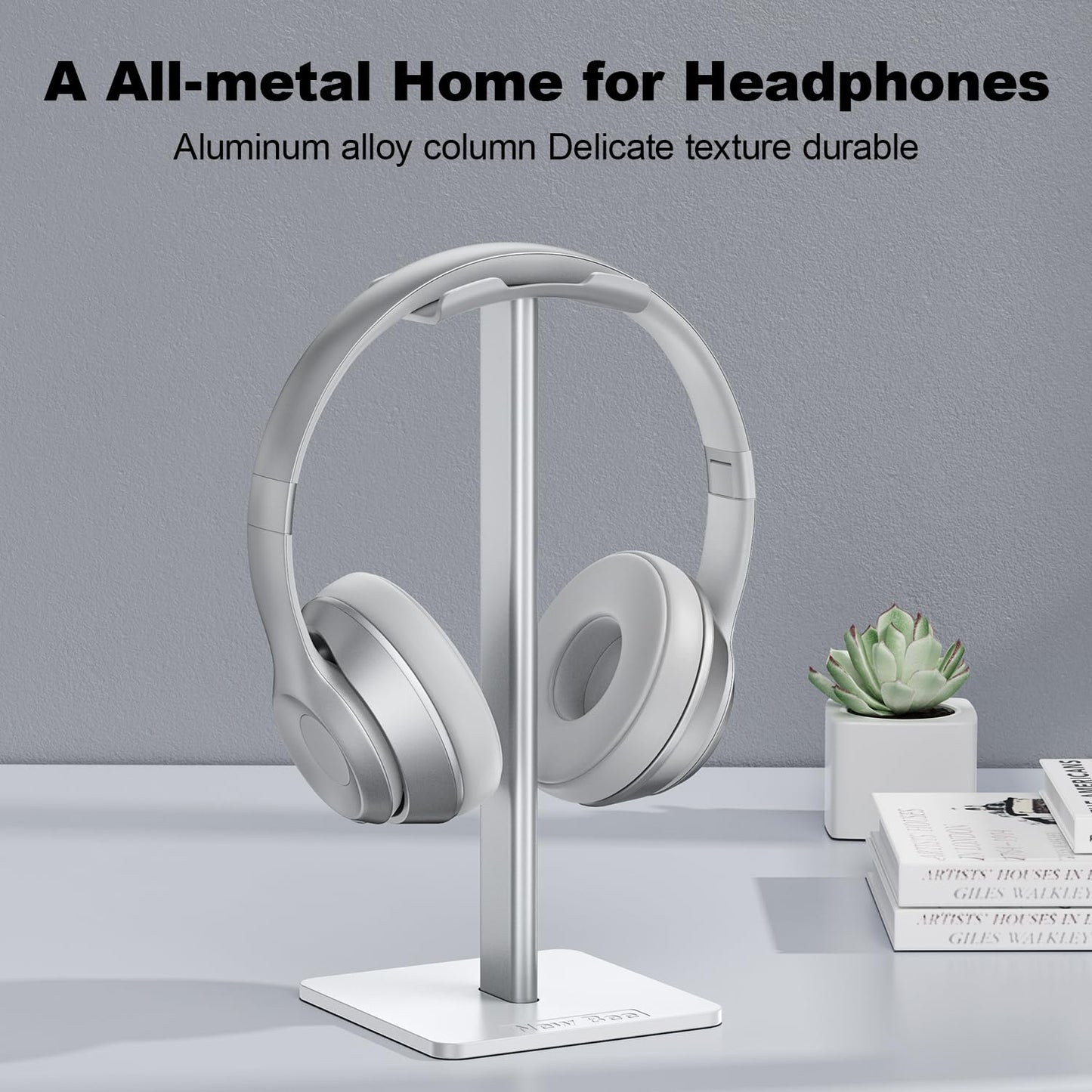 New Bee Headphone Stand Headset Stand Headphone Holder Universal Aluminum Gaming Headset Holder Earphone Display Earbuds Mount For All Headphones (Black)