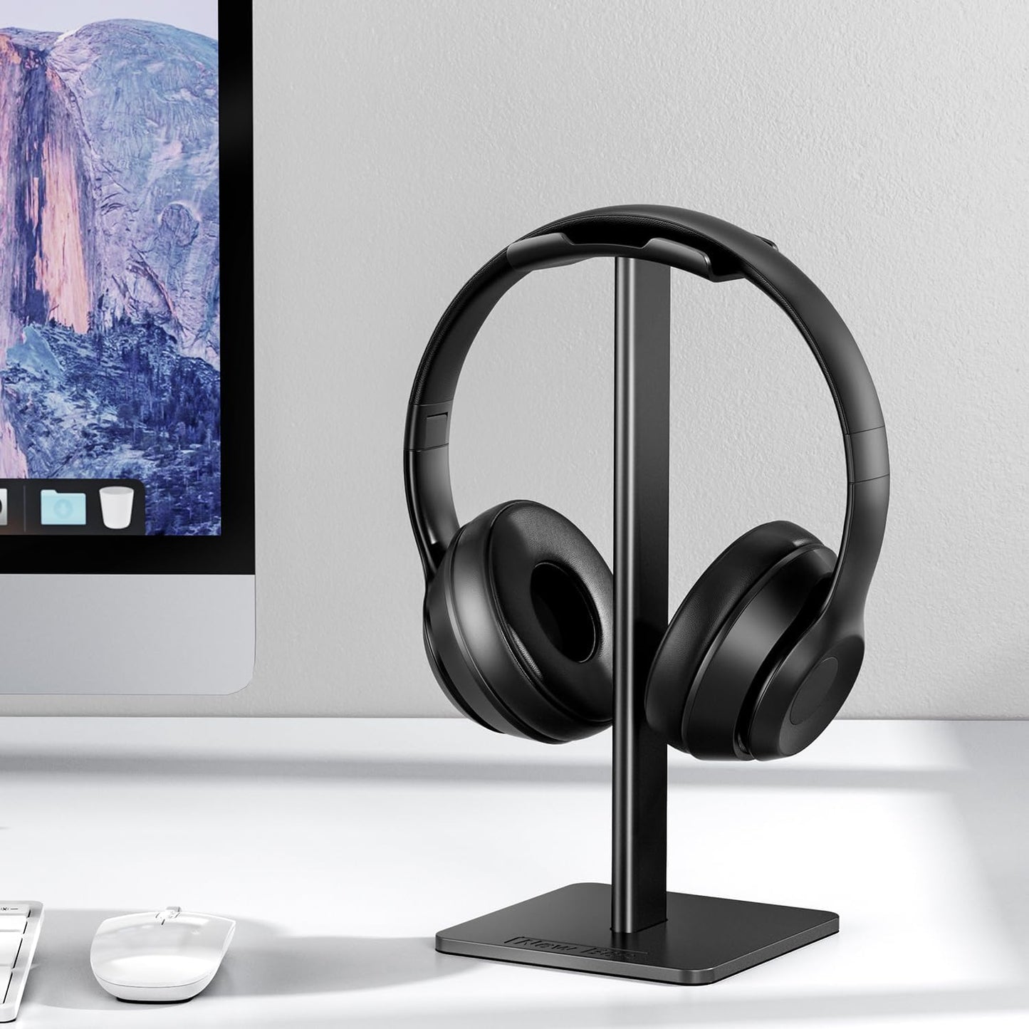 New Bee Headphone Stand Headset Stand Headphone Holder Universal Aluminum Gaming Headset Holder Earphone Display Earbuds Mount For All Headphones (Black)