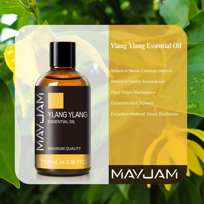 MAYJAM Lavender Essential Oils 100ML, Lavender Oil for Diffuser, Humidifier, DIY, Home, Office