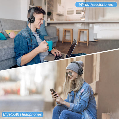 Moobesthy Wireless Headphones Over Ear, Bluetooth Headphones Over Ear, 60H Playtime Headphones Wireless Bluetooth with 6 EQ Modes, Headphones with Mic