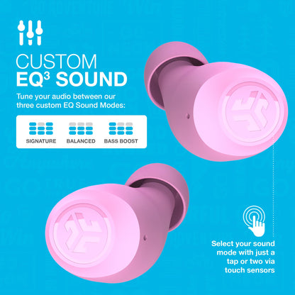 JLab Go Air Pop+ True Wireless Earbuds – Bluetooth Earphones with 35H Playtime, USB-C Charging Case, EQ3 Sound & Multipoint, Black