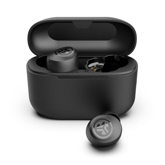 JLab Go Air Pop+ True Wireless Earbuds, In Ear Headphones, Bluetooth Earphones, 35H Playtime Ear Buds, Bluetooth Earbuds with Microphone, USB-C Charging Case, Multipoint, EQ3 Sound, Black