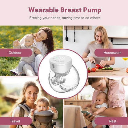 Painless Wearable Breast Pump – Hands Free, Low Noise, Adjustable
