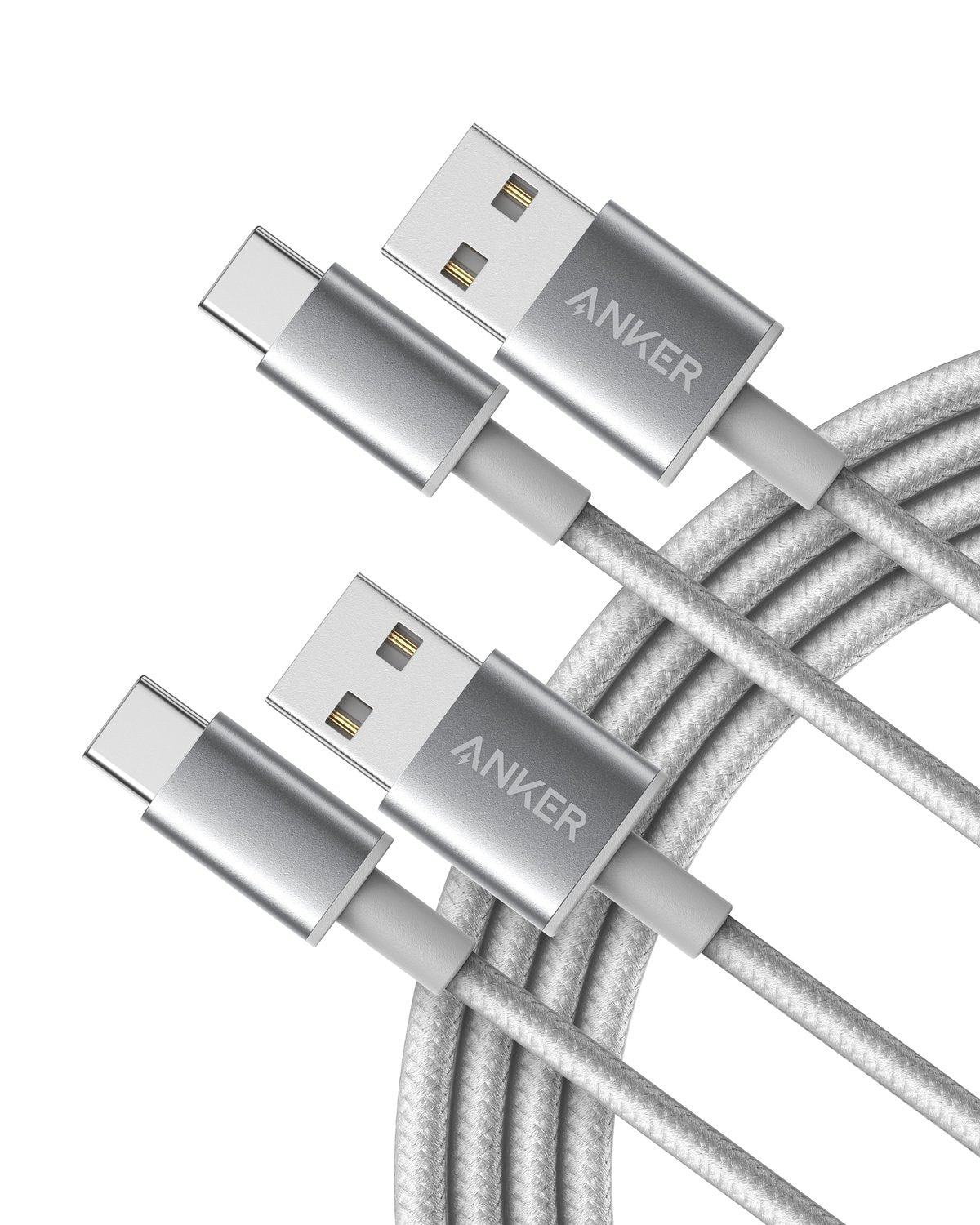 Anker USB C Charger Cable, 2-Pack 3 ft (0.9 m) USB to USB C Cable, USB A to USB C Braided Phone Charger Cable for iPhone 15 (Standard Charging), Samsung S22/S21, Huawei, Pixel, iPad, Switch, and More