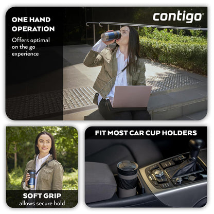 Contigo Byron Snapseal Travel Mug | Stainless Steel Thermal Mug | Vacuum Flask | Leakproof Tumbler | Coffee to Go Mug with BPA Free Easy-Clean Lid