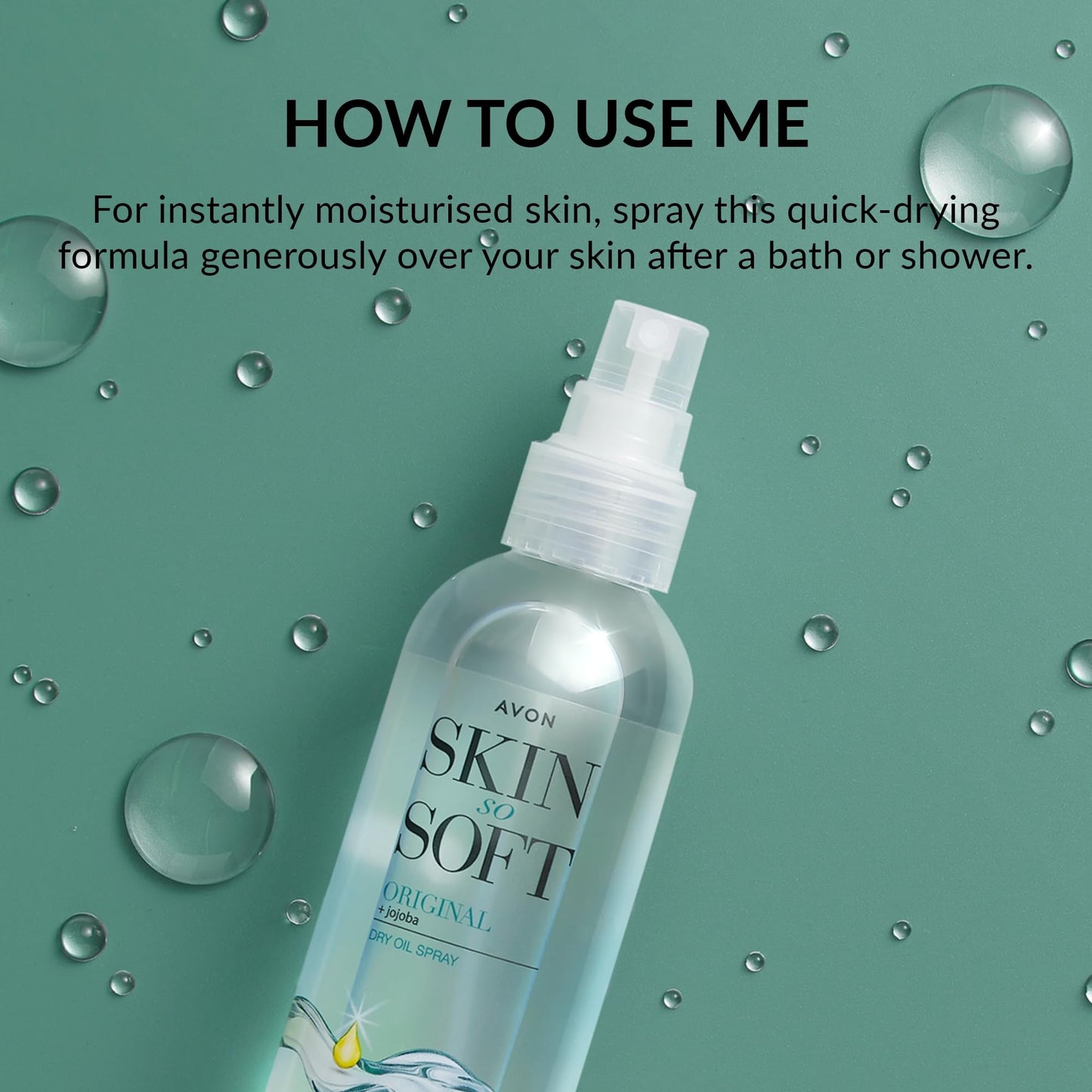 Avon Skin So Soft Dry Oil Spray 150ml | Locks in Moisture | Formulated with Jojoba Oil and Vitamin E | Quick Dry Formula | Cruelty Free