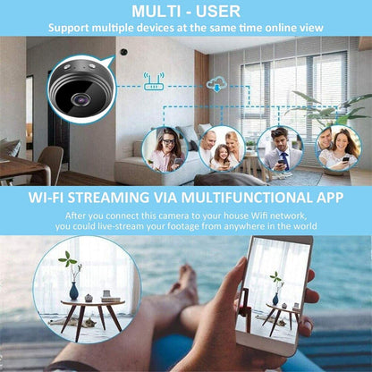 KXYINOS 1080P HD WiFi Nanny Camera with Night Vision & Motion Detection – Hidden Spy Camera for Home Security Indoor & Outdoor