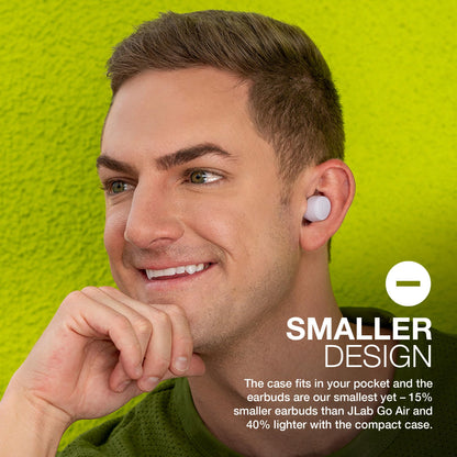 JLab Go Air Pop+ True Wireless Earbuds – Bluetooth Earphones with 35H Playtime, USB-C Charging Case, EQ3 Sound & Multipoint, Black