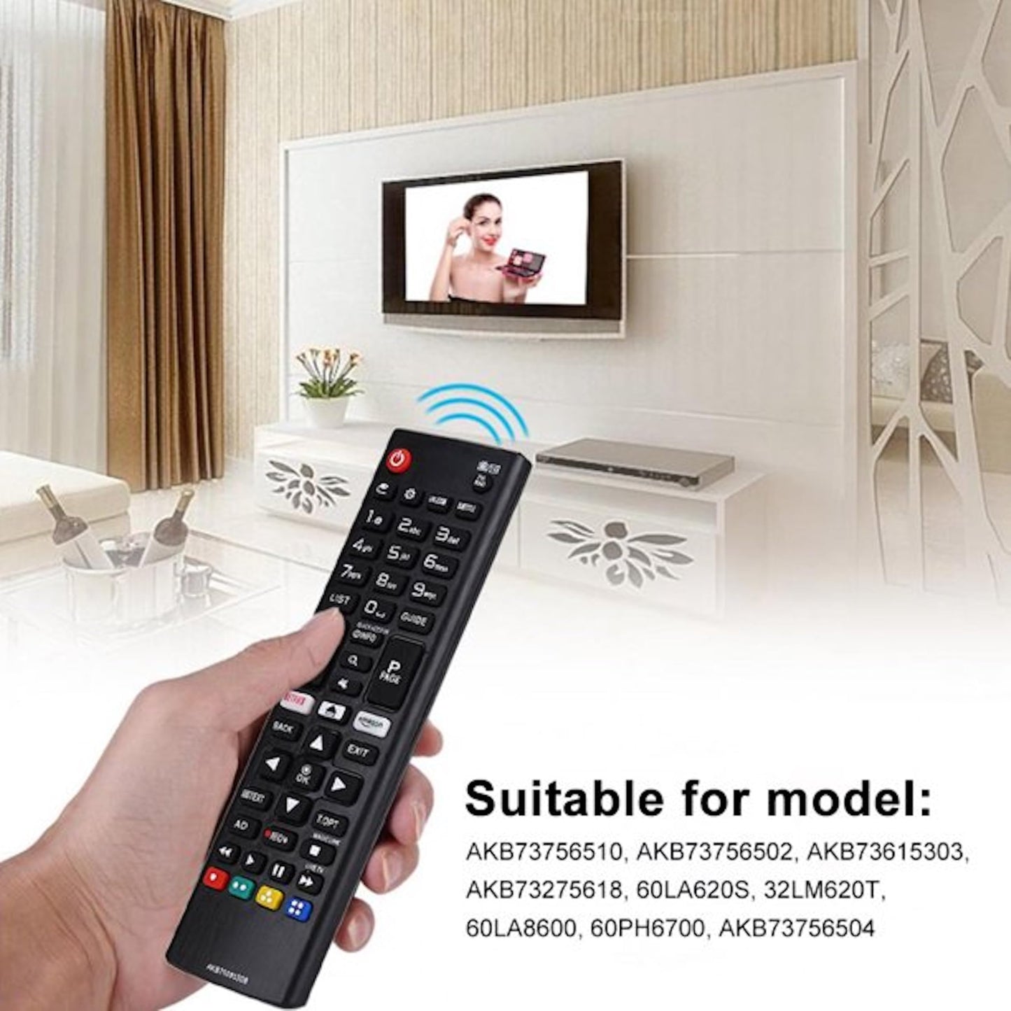 Replacement Remote Control for LG AKB75095308