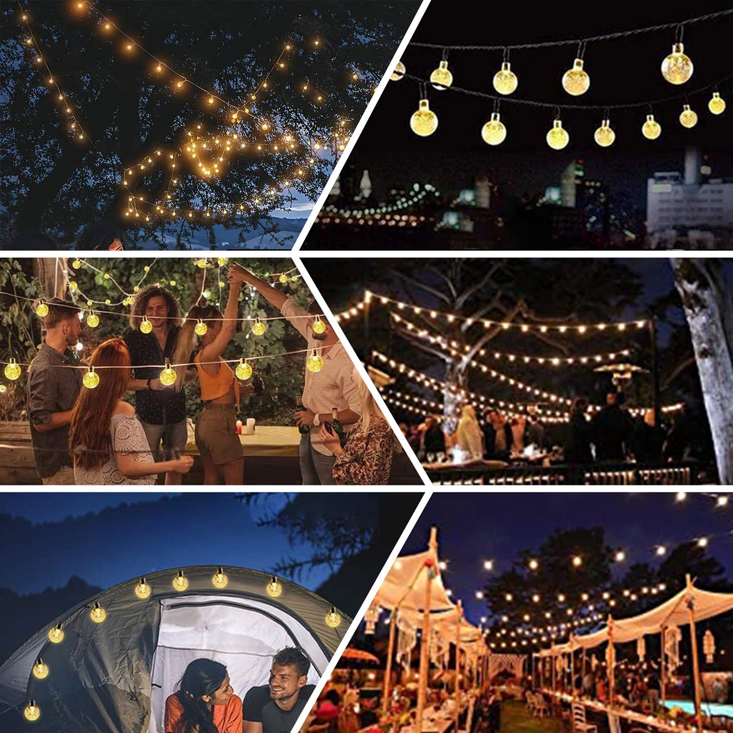 Lezonic Solar Fairy Lights Outdoor – 50 LED Waterproof String Lights