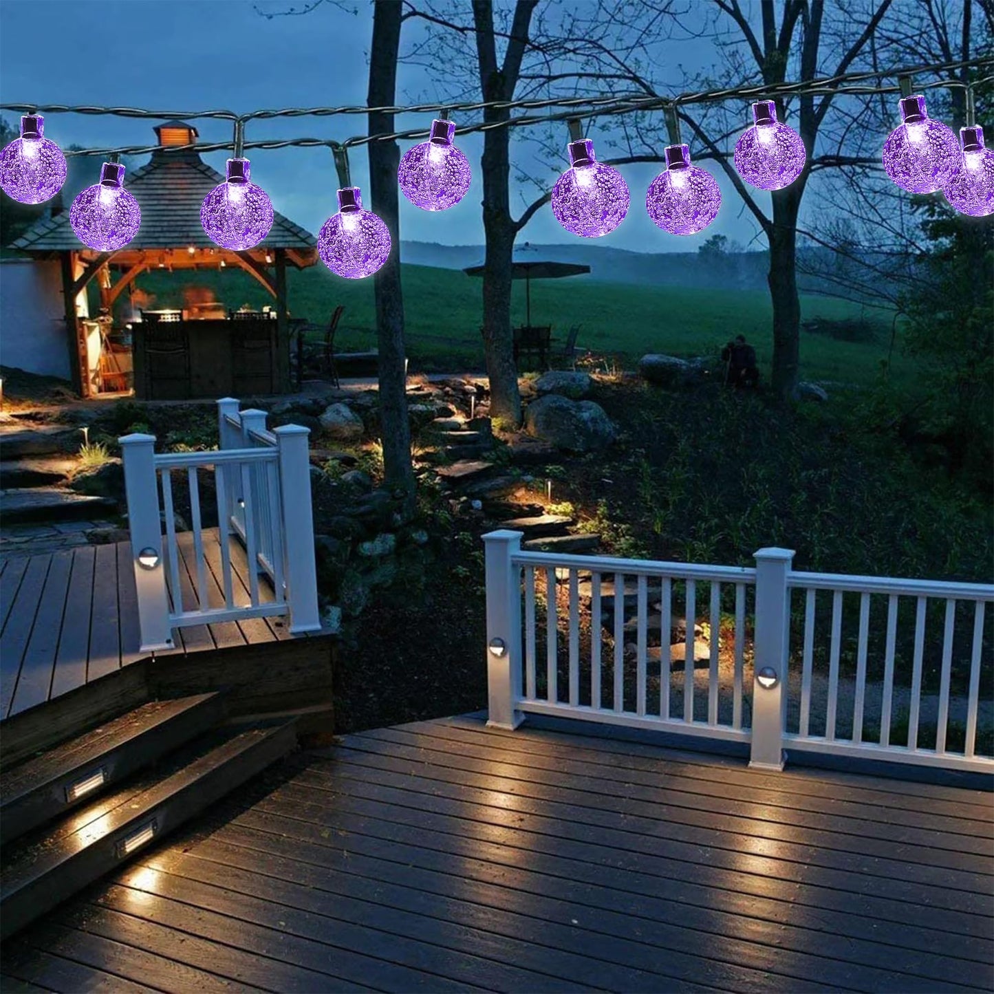 Lezonic Solar Fairy Lights Outdoor – 50 LED Waterproof String Lights