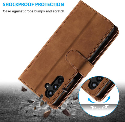 UEEBAI Wallet Case for Samsung Galaxy A15 – Retro PU Leather Flip Cover with 9 Card Slots, Zipper Pocket, Magnetic Closure, Kickstand & Wrist Strap, Shockproof Protective Case