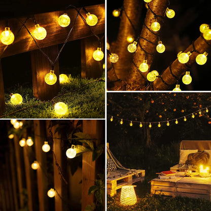 Lezonic Solar Fairy Lights Outdoor – 50 LED Waterproof String Lights