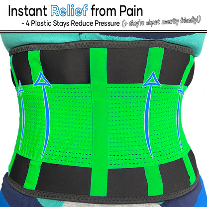 MEDiBrace Back Support Belt Back Brace for Lower Lumbar Pain Relief for Men and Women - Medical Grade Orthopaedic Waist Compression for Sciatica Nerve, Scoliosis