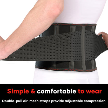 MEDiBrace Back Support Belt Back Brace for Lower Lumbar Pain Relief for Men and Women - Medical Grade Orthopaedic Waist Compression for Sciatica Nerve, Scoliosis