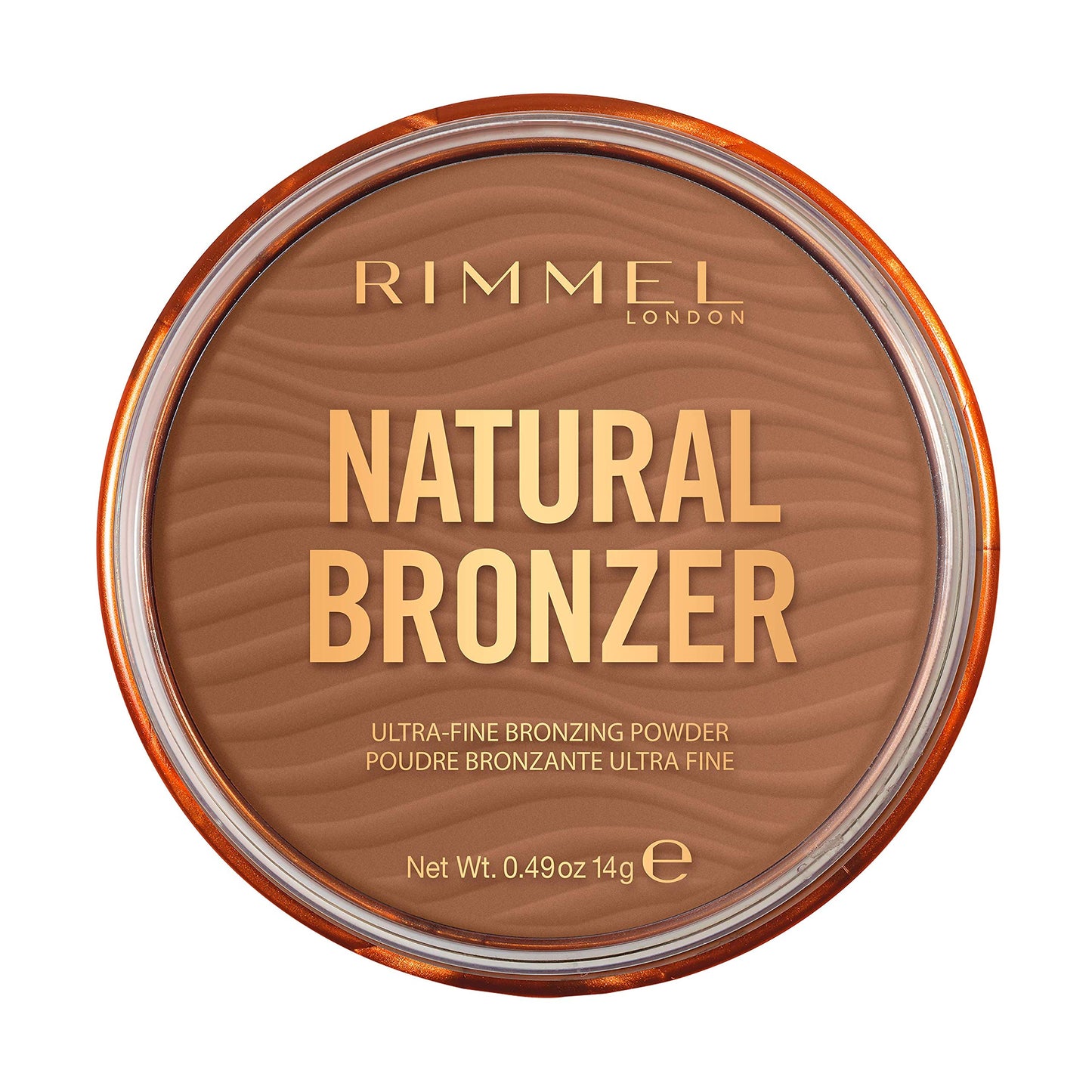 RIMMEL LONDON - Natural Bronzer - Silky-Smooth & Ultra-Fine Bronzing Powder - Sunkissed Look, Mimicking Natural Tan - 002 Sunbronze - 14g