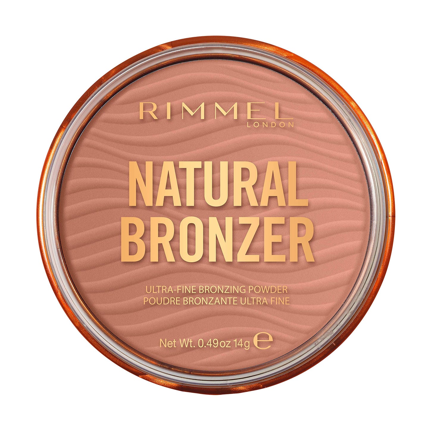 RIMMEL LONDON - Natural Bronzer - Silky-Smooth & Ultra-Fine Bronzing Powder - Sunkissed Look, Mimicking Natural Tan - 002 Sunbronze - 14g