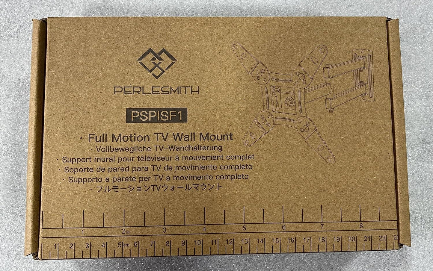 PERLESMITH TV Wall Bracket for 13-42 inch TVs, Swivels Tilts TV Wall Mount for Flat & Curved TV，VESA 75x75mm to 200x200mm up to 20kg