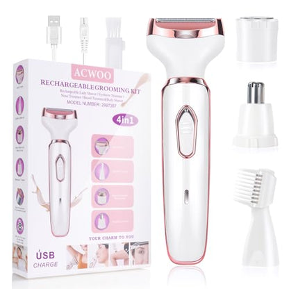 ACWOO Cordless 4 in 1 Electric Lady Shaver