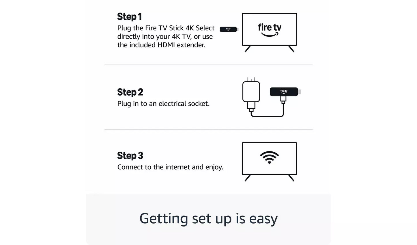 Amazon Fire TV Stick 4K Select (newest gen), start streaming in 4K