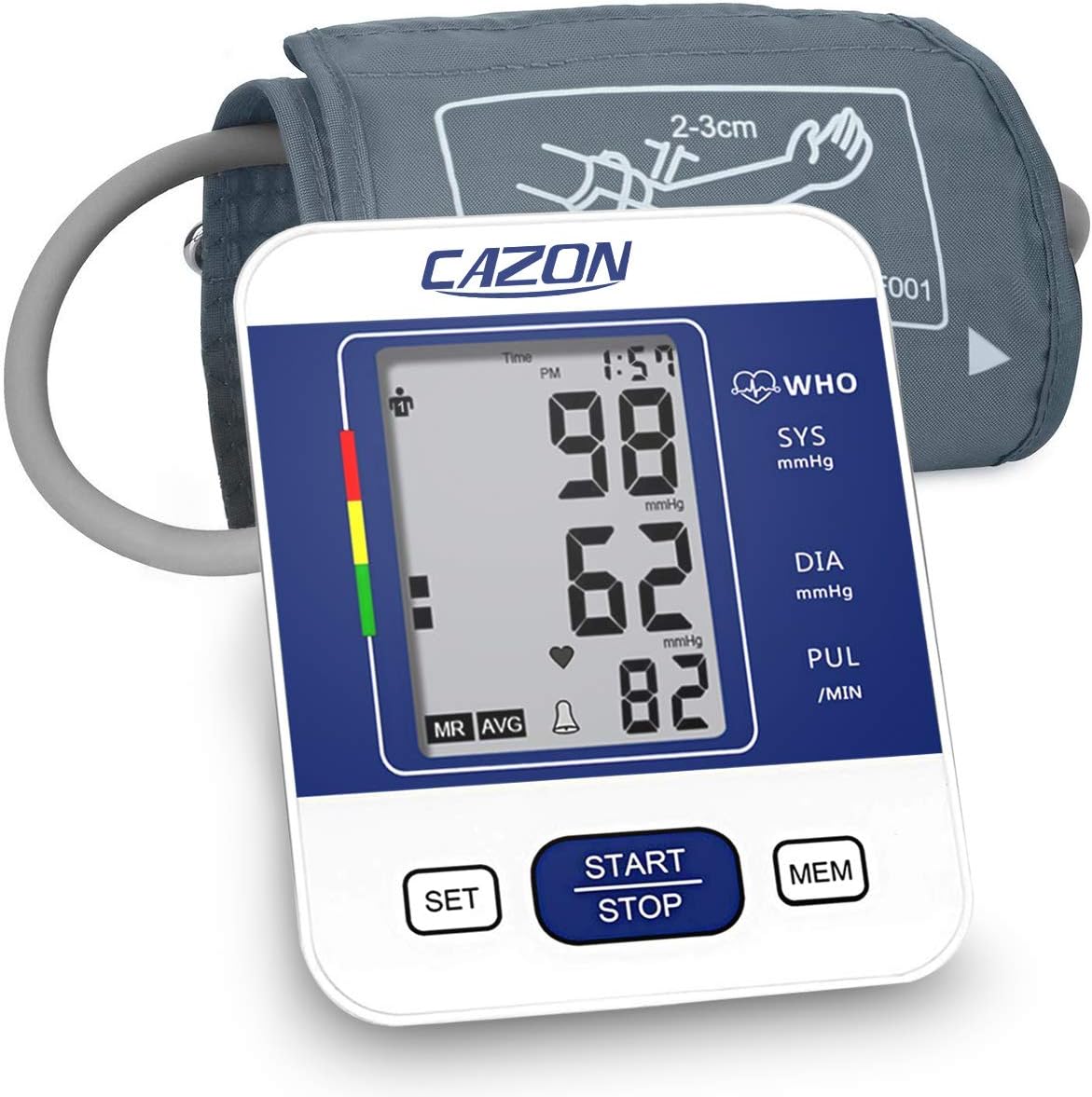 Digital Blood Pressure Machines CAZON BSX516 for Home Use Upper Arm Heart Rate