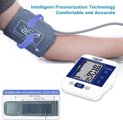 Digital Blood Pressure Machines CAZON BSX516 for Home Use Upper Arm Heart Rate