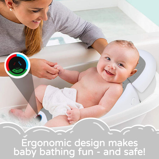 Baby Bath Support Newborn with Thermometer Collapsible 