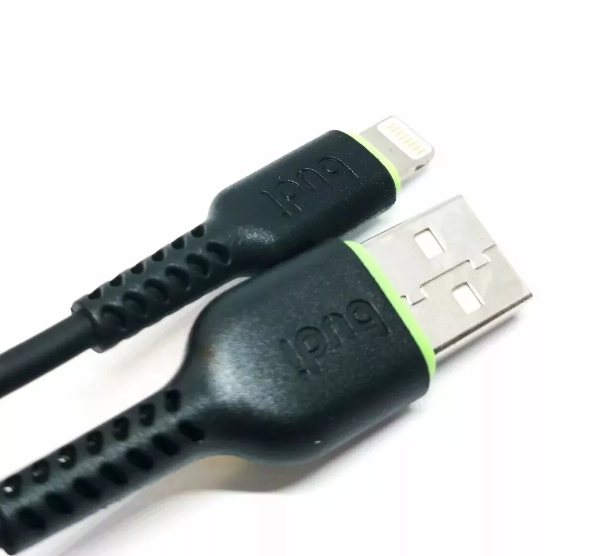Budi 2m (6.6ft) Nylon Braided USB to TYPE-C Fast Charging Cable -black