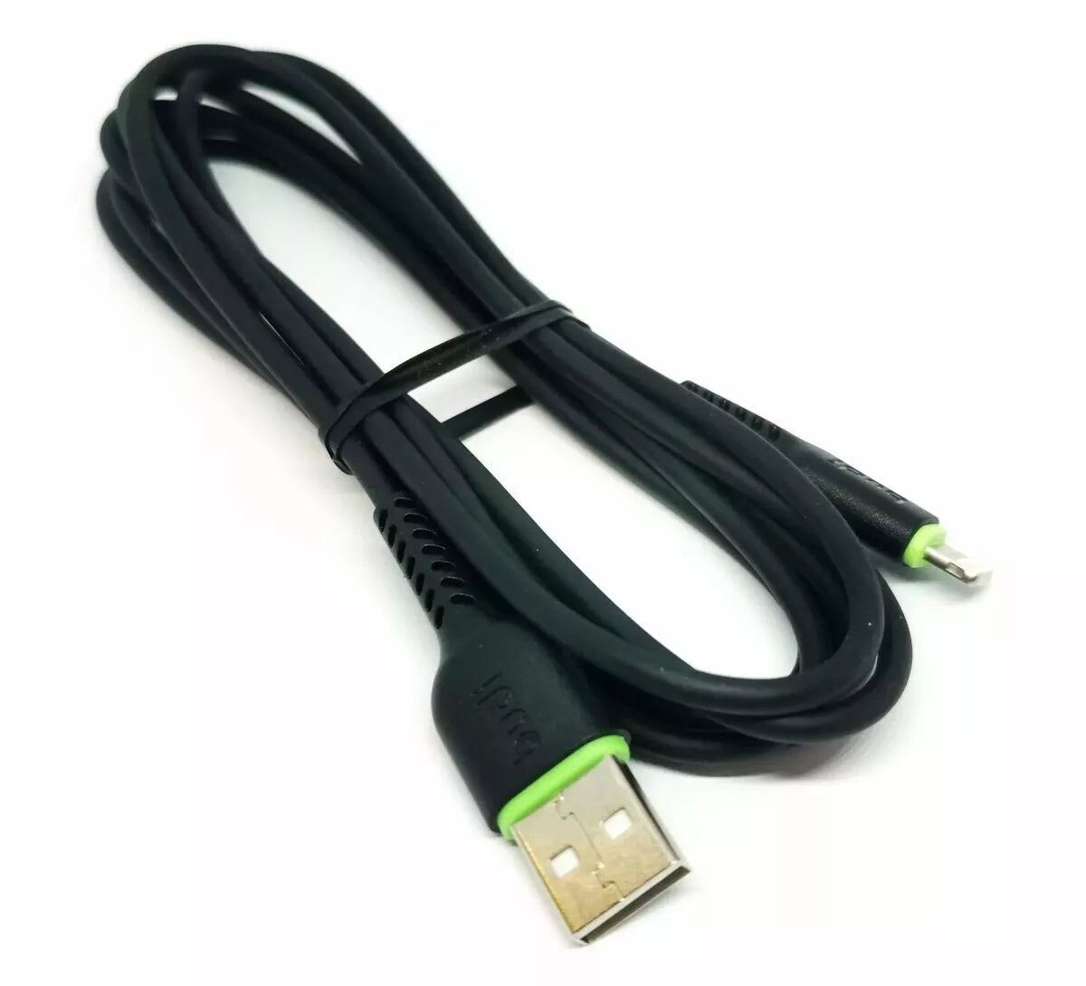 Budi 2m (6.6ft) Nylon Braided USB to TYPE-C Fast Charging Cable -black