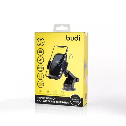 Budi Hot Selling 15w Smart Sensor Car Wireless Fast Charging Phone Holder