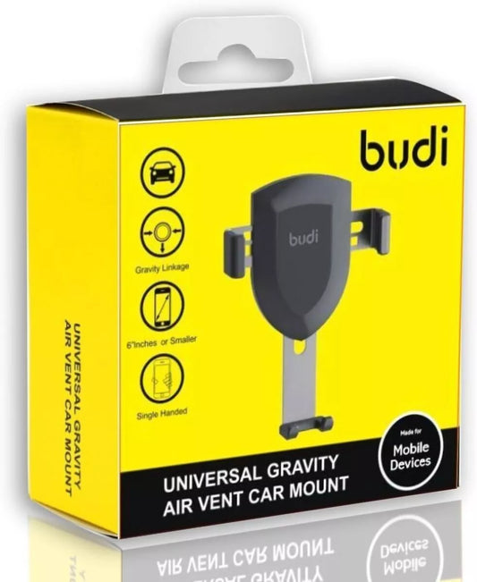 Budi Universal Gravity Car Holder Vent Phone Mount Compatible with Devices 65mm