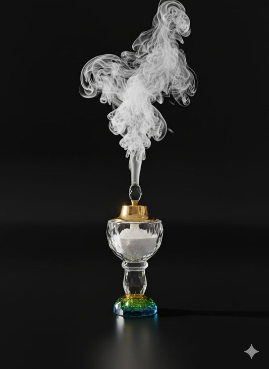 Luxury Crystal Glass Bakhoor Burner Arabian Incense Traditional Mabkhara Oud Burner