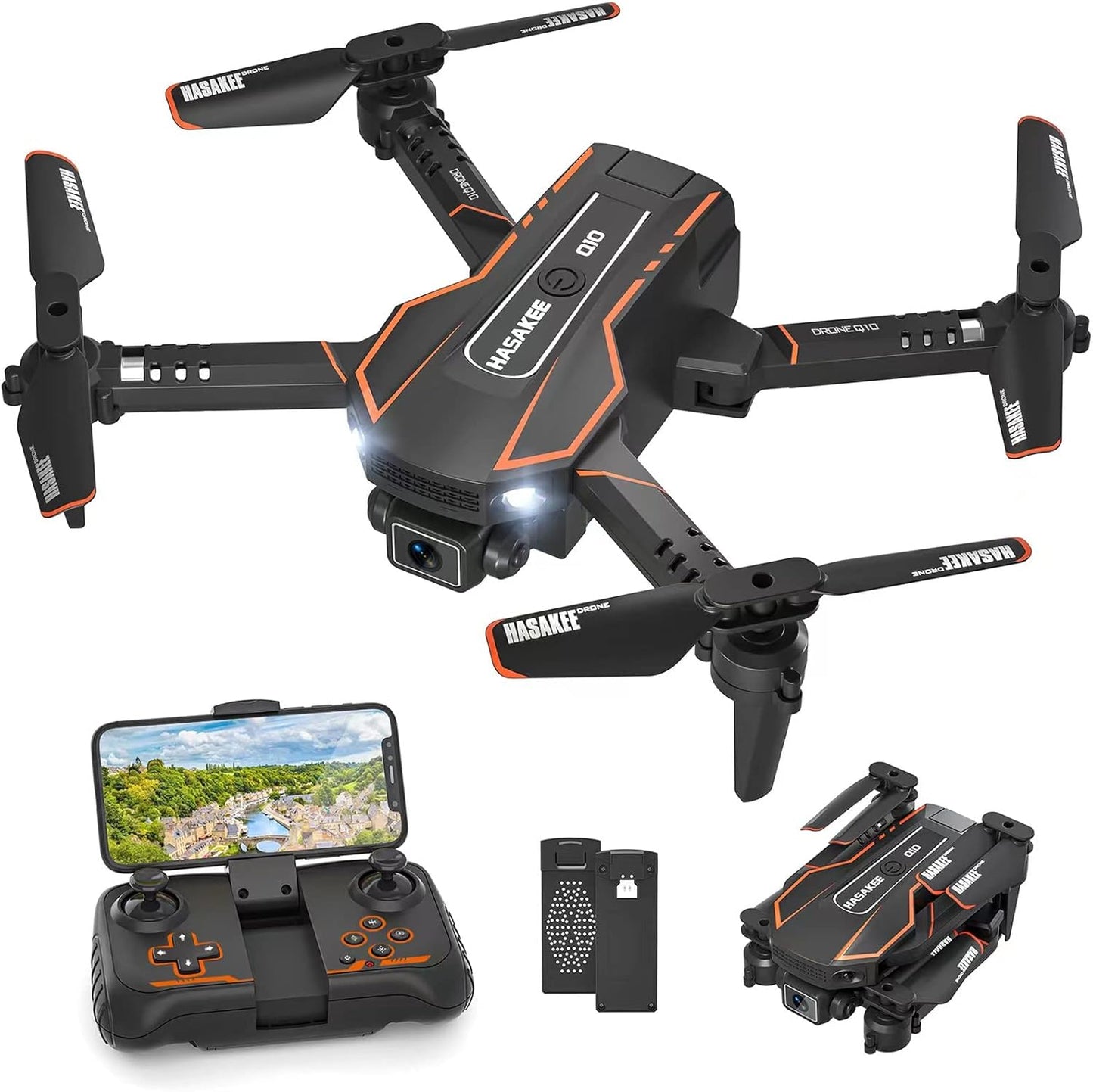 Mini Drone with Camera for Kids and Adults, 1080 HD FPV Foldable Quadcopter Q10