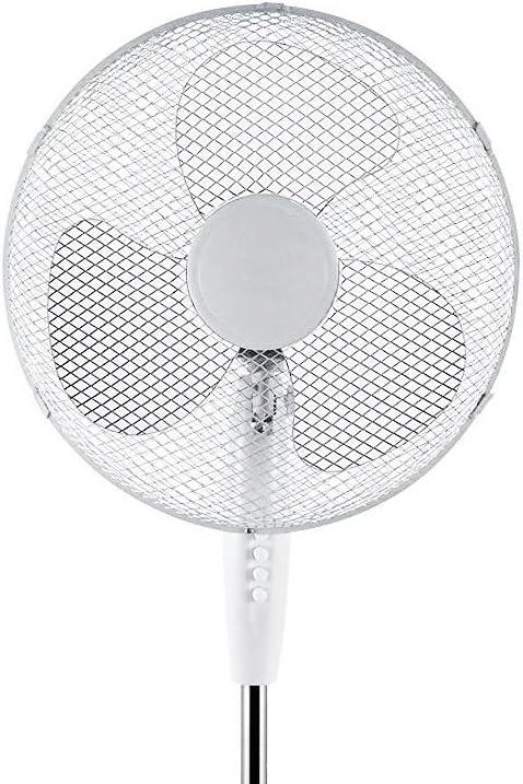 Generic 16 OSCILLATING PEDESTAL AIR COOLING ELECTRIC FAN EXTENDABLE ADJUSTABLE STAND, White