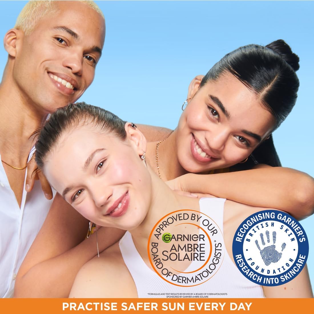 Garnier Ambre Solaire Sun Protection Over Makeup, Non-Greasy + Lightweight, Hyaluronic Acid, Protection Mist SPF50, Super UV, 75ml